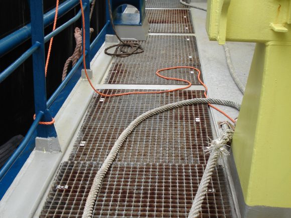Arca steel gratings corroded