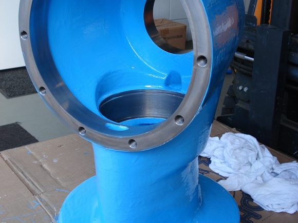 Bow thruster gear housing after