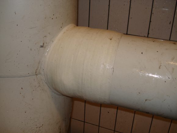 Leaking Pipe Repaired with Wencon Pipe Tape