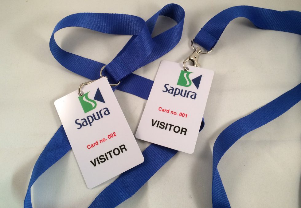 Denfoil Visitor badges with Lanyards