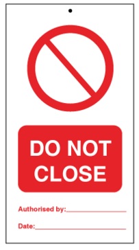 75DF125051KE Tie Tag Do Not Close Denfoil