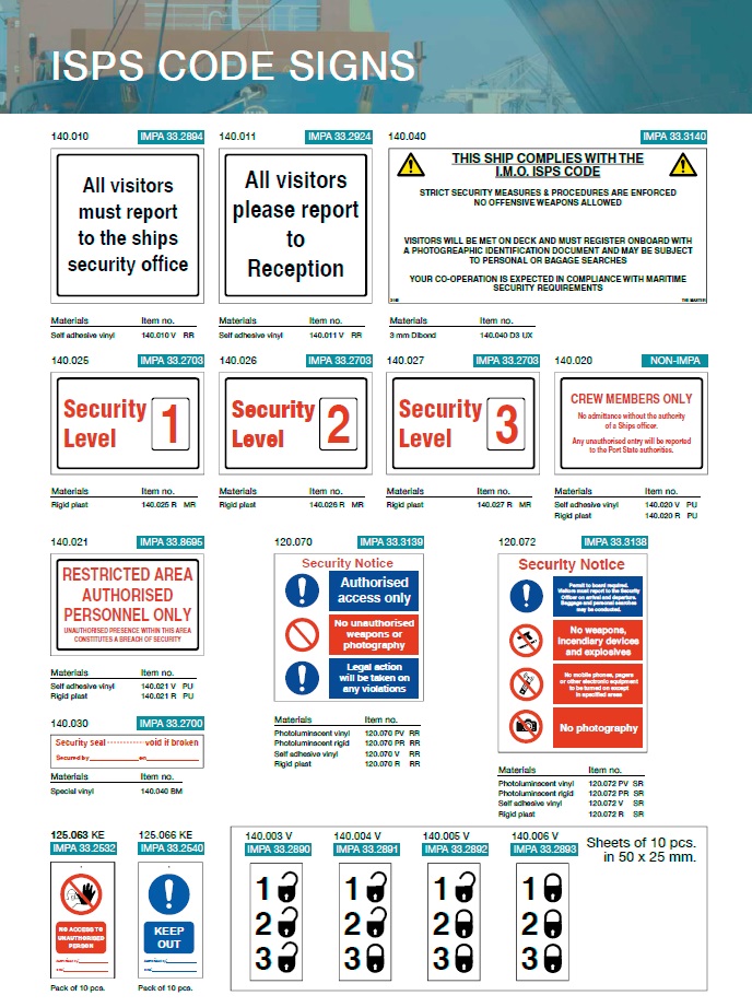 Denfoil ISPS Code signs 01