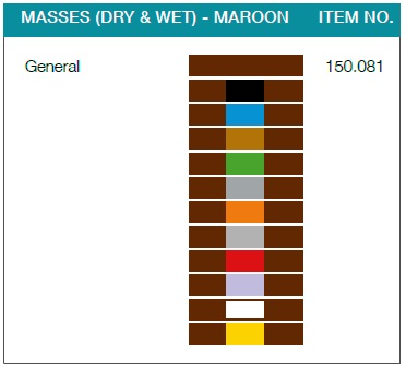 Denfoil masses (dry & wet) maroon