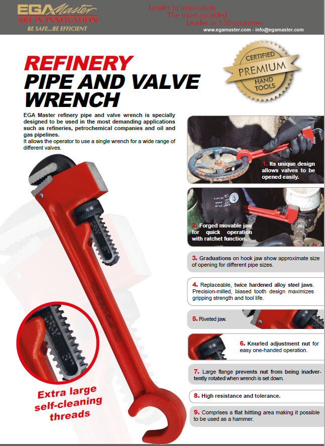 Ega Master Pipe Wrenches | Repair Management Nederland B.V.