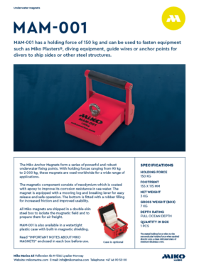Miko Marine MAM-001 Product data sheet Picture PDF | Repair Management